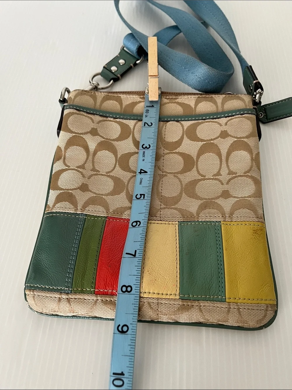 Women/Kids Vintage Coach Signature C Print Crossbody Bag